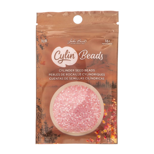 Cylin Beads 11/0 – Pale Pink Lined (25g Bag) The Pink Bead Shop